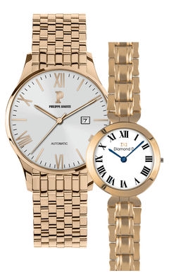 Đồng hồ Philippe Auguste PA5001D + Diamond D DD6016D